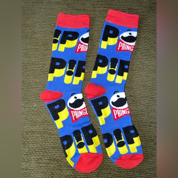 Pringles Novelty Crew Sock adult shoe size 6-13 unisex Men's Women's funny crazy - Picture 5 of 5